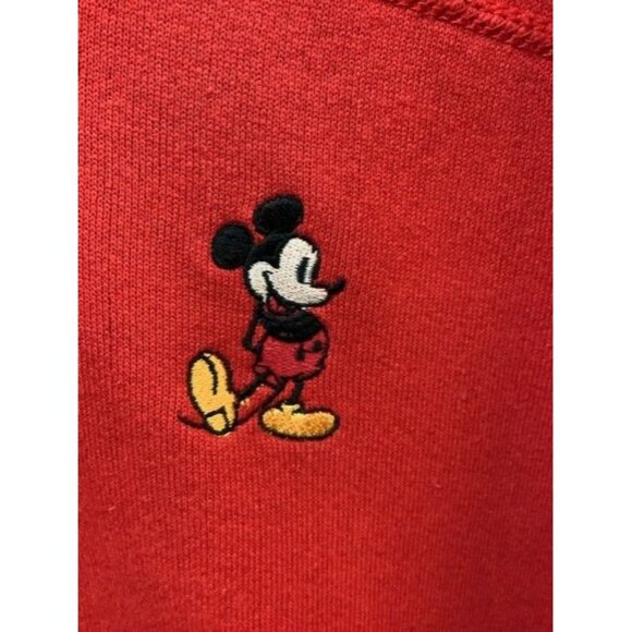 Vintage Disney Red Mickey Mouse Pullover Sweatshirt XX-Large  Embroidered Design - Picture 3 of 4